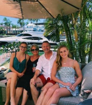 Steve Titmus with his family at Gold Coast, Queensland.